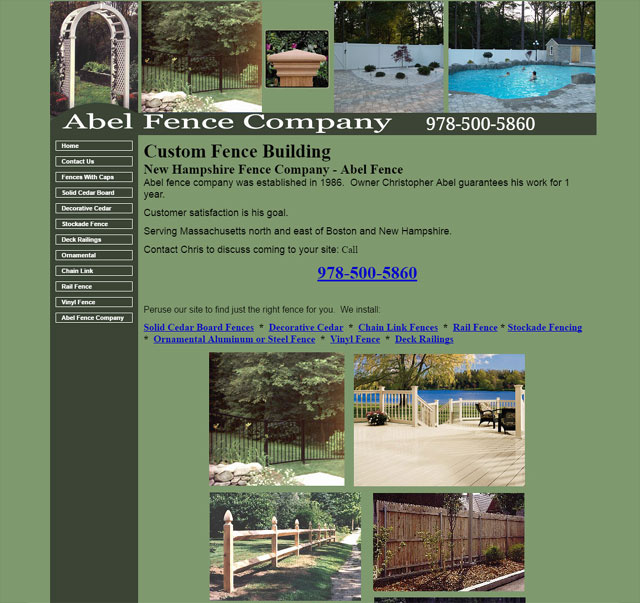 Abel Fence Company Serving New Hampshire and Massachusetts
