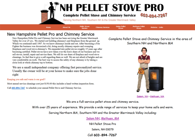 NH Pellet Stove Pro and Chimney Sweep
