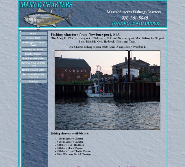 Mary D Charters | Fishing Newburyport