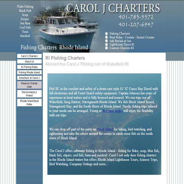 Carol J Charters  Fishing out of Rhode Island