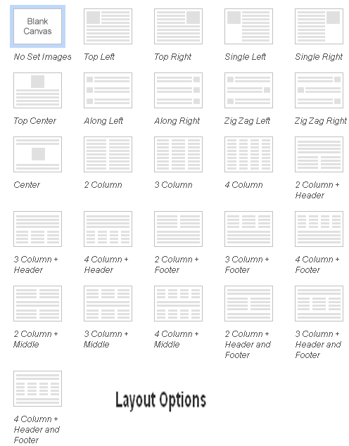 Complete Web Pages has added Layout Options.